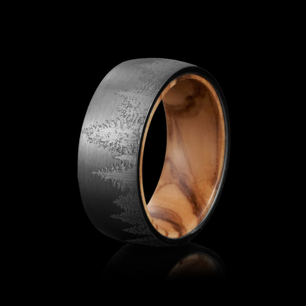 Silverblade Ridge Tungsten Ring