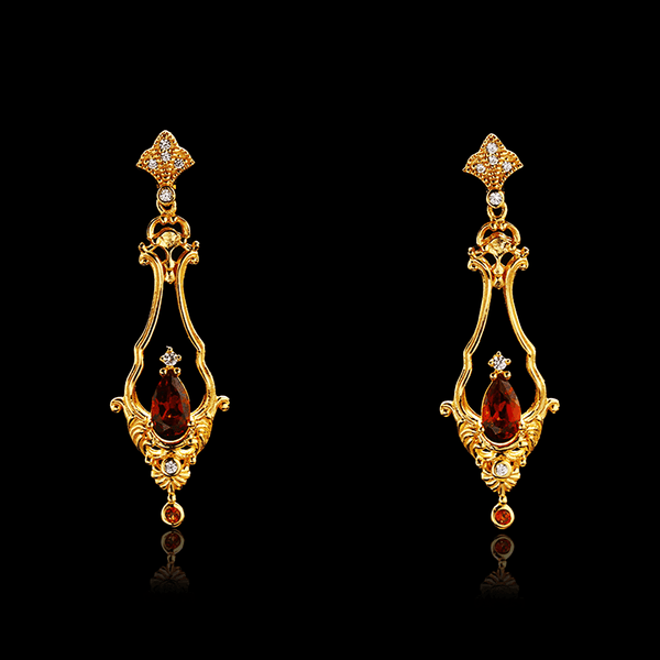 Crimson Garnet Earrings 925 - VillainsWear