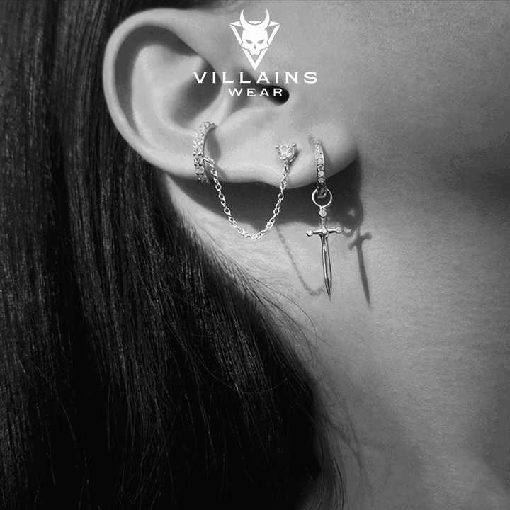 Dagger Earrings 925 - VillainsWear