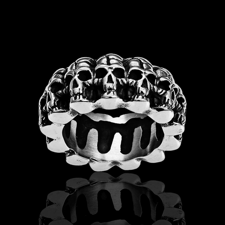 Dark Circle Skull Ring - VillainsWear