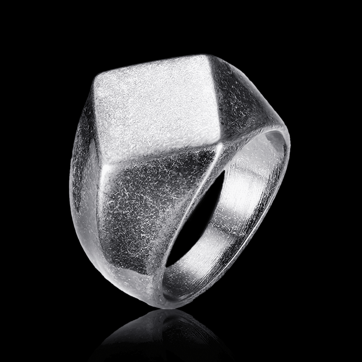 Diamond Etched Signet Ring - VillainsWear