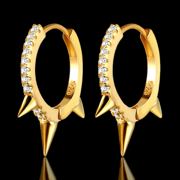 Diamond Rebel Spike Earrings - VillainsWear