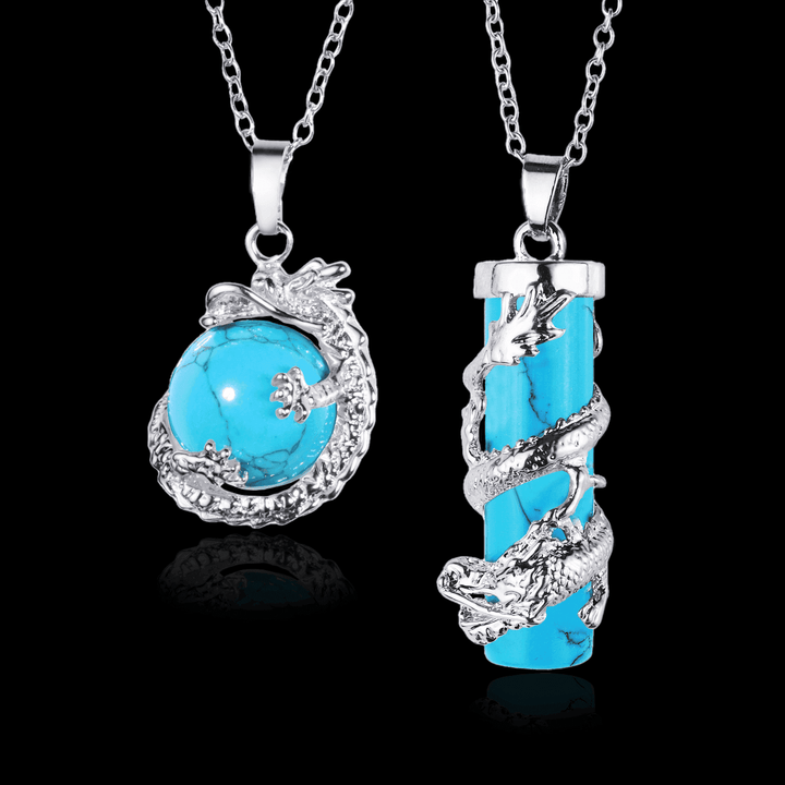 Dragon Pendant Necklace Set - VillainsWear