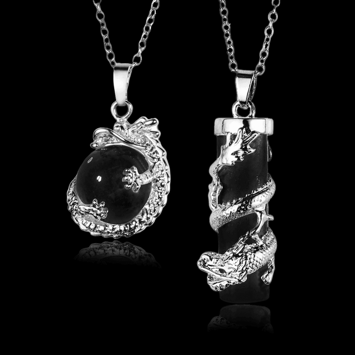 Dragon Pendant Necklace Set - VillainsWear