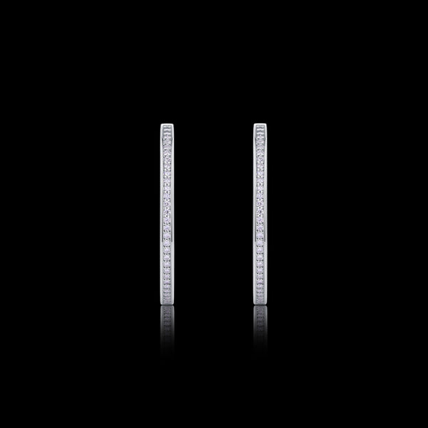 Moissanite Hoop Drops – S925 platinabelagt