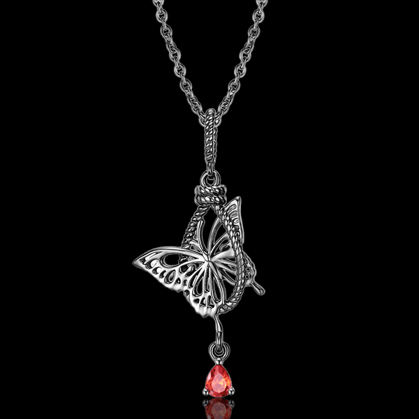 Midnight Butterfly Necklace - VillainsWear