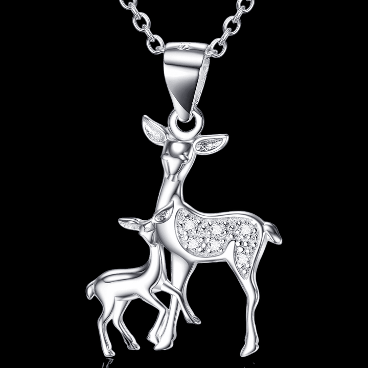 Motherly Embrace Deer Duo Necklace - VillainsWear