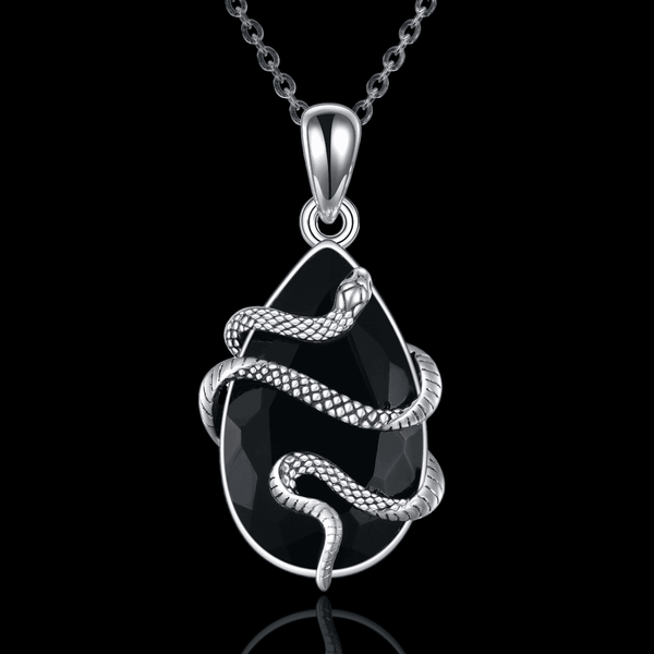 Obsidian Snake Necklace - VillainsWear