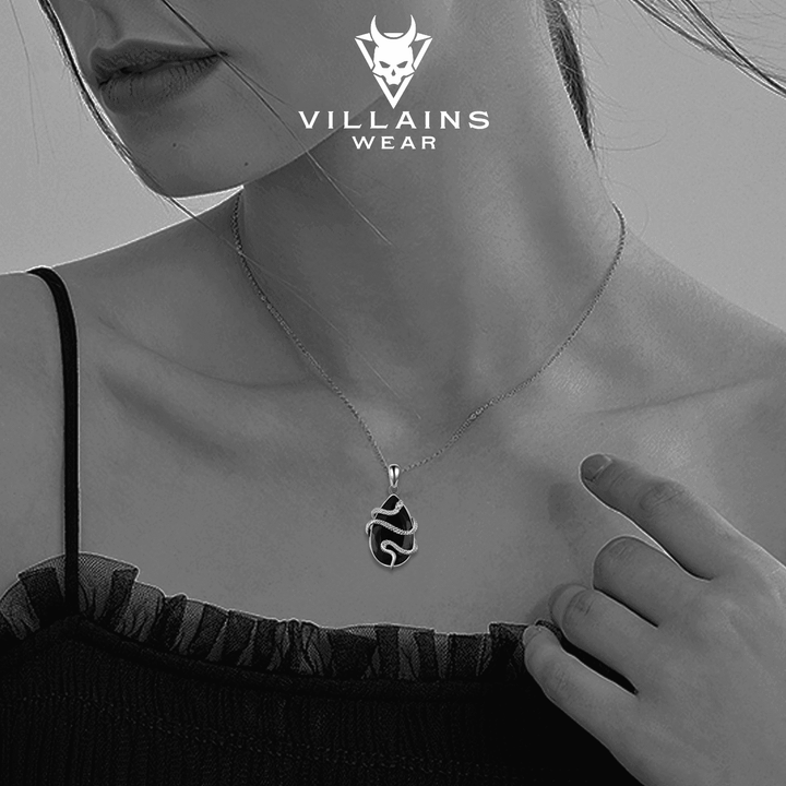 Obsidian Snake Necklace - VillainsWear