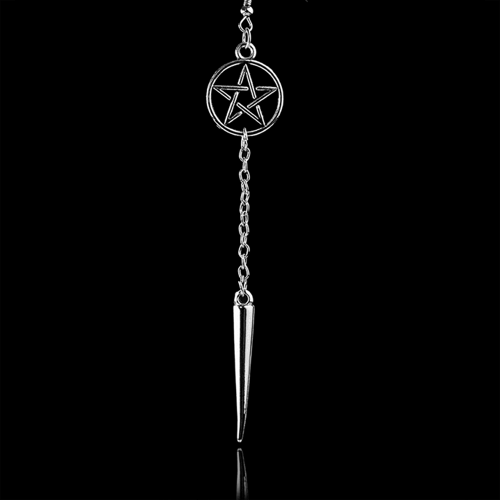 Pentagram Alloy Earrings - VillainsWear