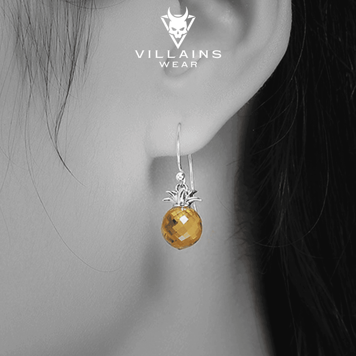 Pineapple Cascade Sterling Silver Earrings - VillainsWear