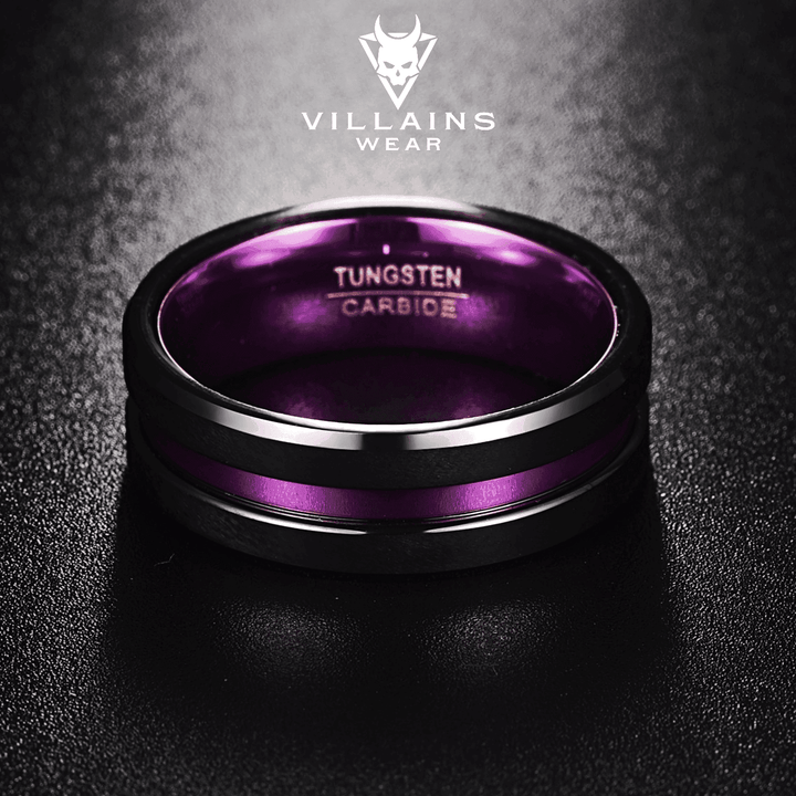 Purple Tungsten Ring - VillainsWear