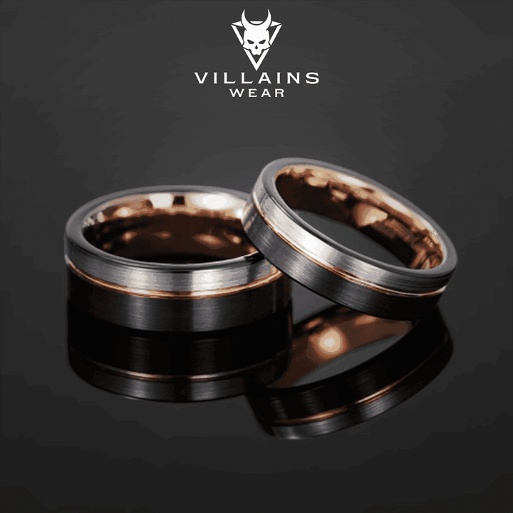 Rose Gold Tungsten Ring - VillainsWear