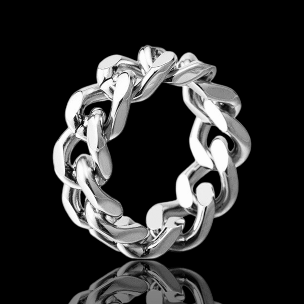 Shadow Steel Chain Ring - VillainsWear