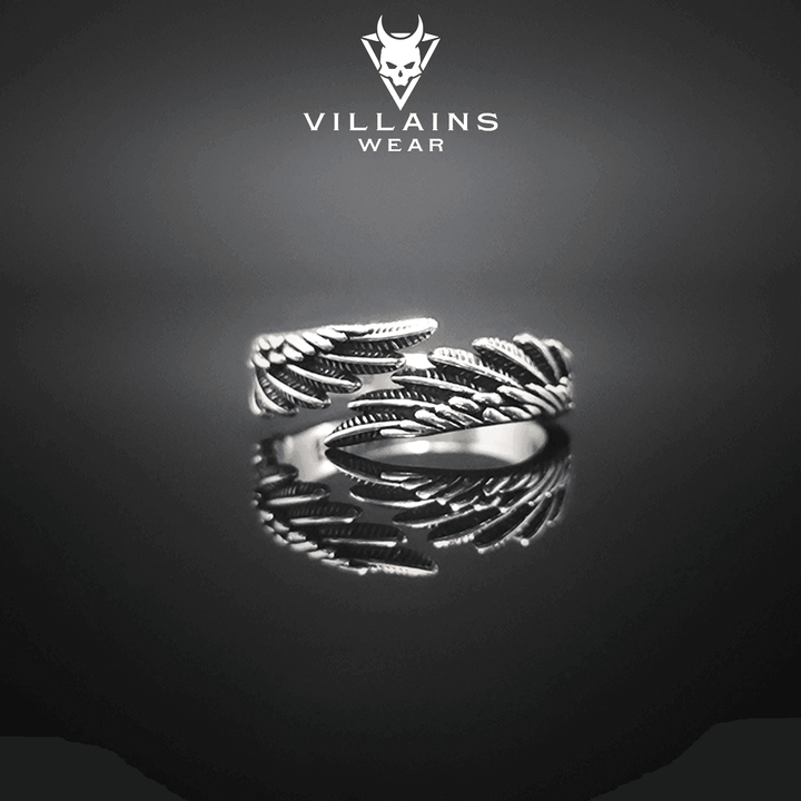 Shadowflight Silver Wings Ring - VillainsWear