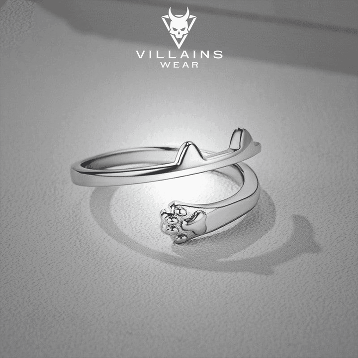 Silver Cat's Grace Ring - VillainsWear