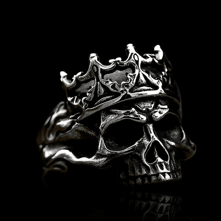 Skull Crown Stainless Steel Ring - VillainsWear