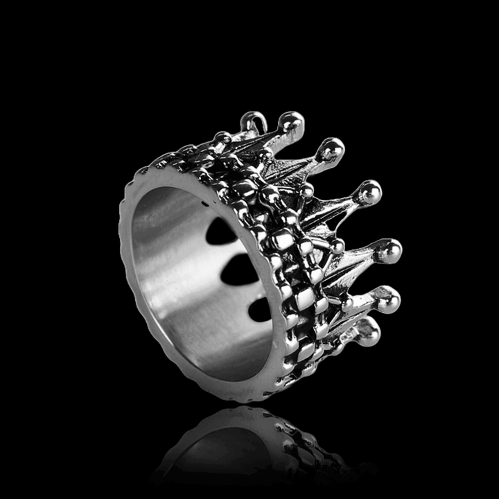 Stainless Steel Crown Ring - VillainsWear