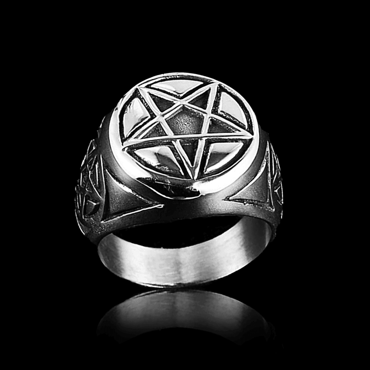 Stainless Steel Pentagram Ring - VillainsWear