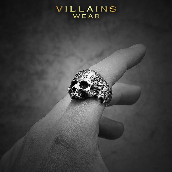 Weave Skull Stainless Steel Ring - VillainsWear