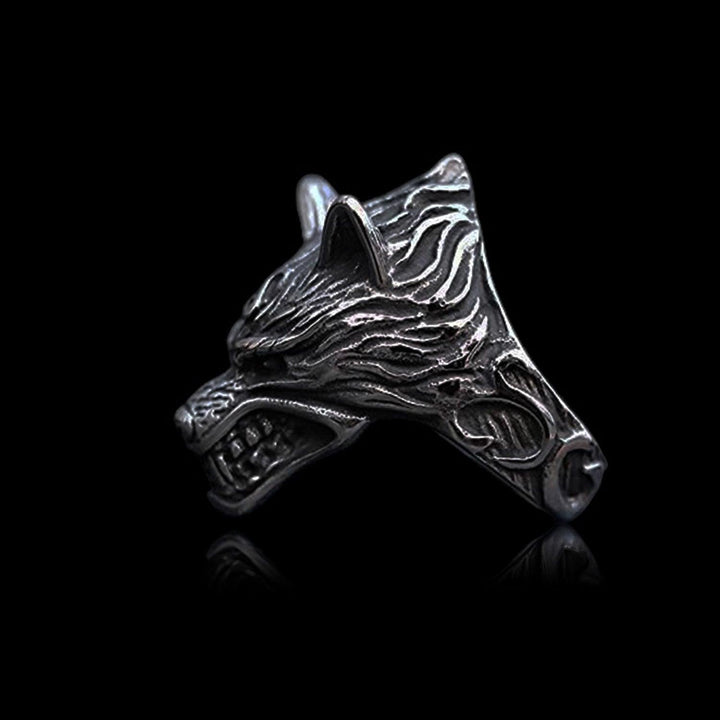 Wolf Stainless Steel Ring - VillainsWear